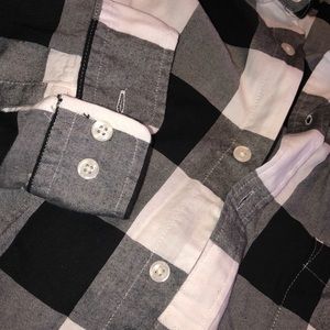 Express xl black and white long sleeve shirt